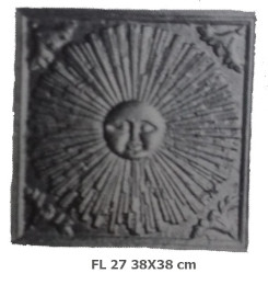 Plaque décorée de cheminée FL 27 le Roi 
