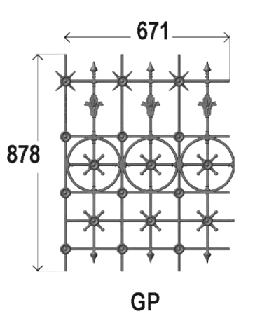 Barandilla, barandilla elaborada en fundición
