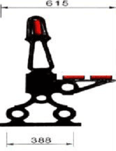 Pata de banco de la ciudad de París simple