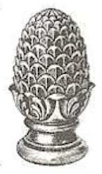 Bola de escalera - Piña de base redonda