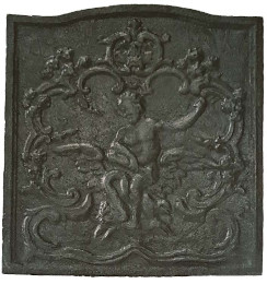 Plaque décorée de cheminée
