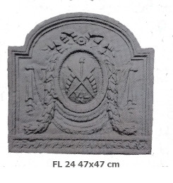 Plaque décorée de cheminée