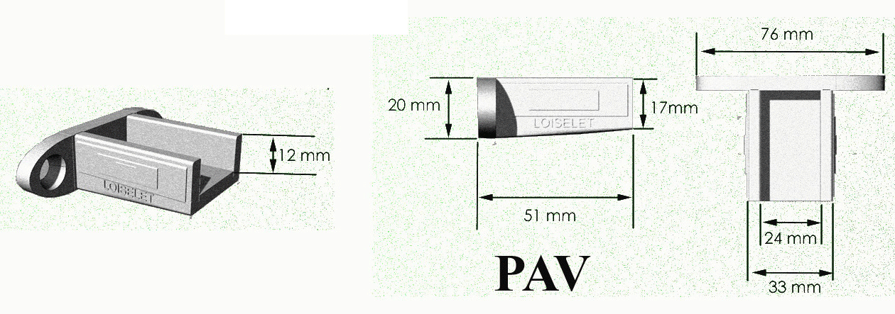 PATTE A VISSER FONTE FER FORGE LOISELET - PAV