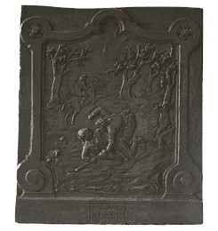 Plaque décorée de cheminée