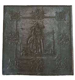 Plaque décorée de cheminée