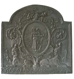 Plaque décorée de cheminée