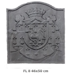 Plaque décorée de cheminée