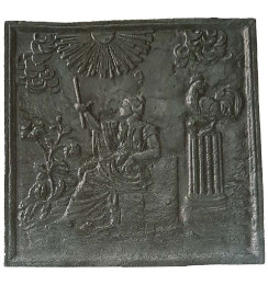 Plaque décorée de cheminée