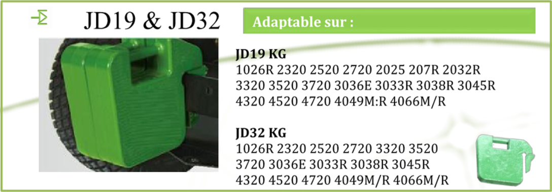 micro-tractor john deere 19 kg 32 kg