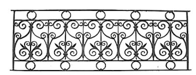 barandilla, rejilla de balcón, balcone de cruces, de fundición moldeada y de hierro forjado_Pajarito_OH