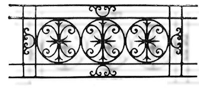  barandilla, rejilla de balcón, balcone de cruces, de fundición moldeada y de hierro forjado_Pajarito-RC