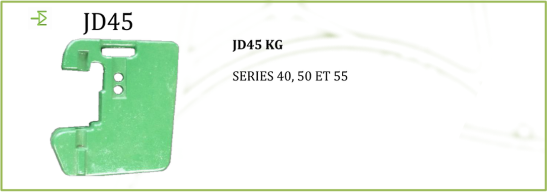 delantero tractor john deere 45 kg