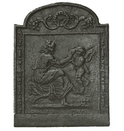 Plaque décorée de cheminée