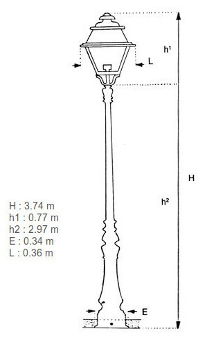 Schéma du lampadaire